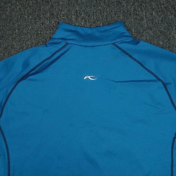 KJUS‎ Pullover Mens Large Blue Cell Block Half Zip Performance Golf - Picture 7 of 11